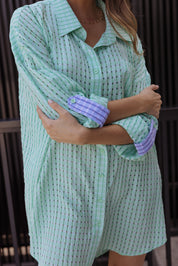 IZZY Dress Chequer Green