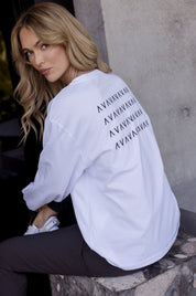 VANDAM Long Sleeve Top White