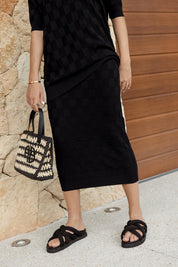 COMO Knit Skirt Black