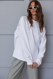 BOUNTY Long Sleeve Top White