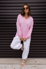 JOSSY Long Sleeve Top Pink