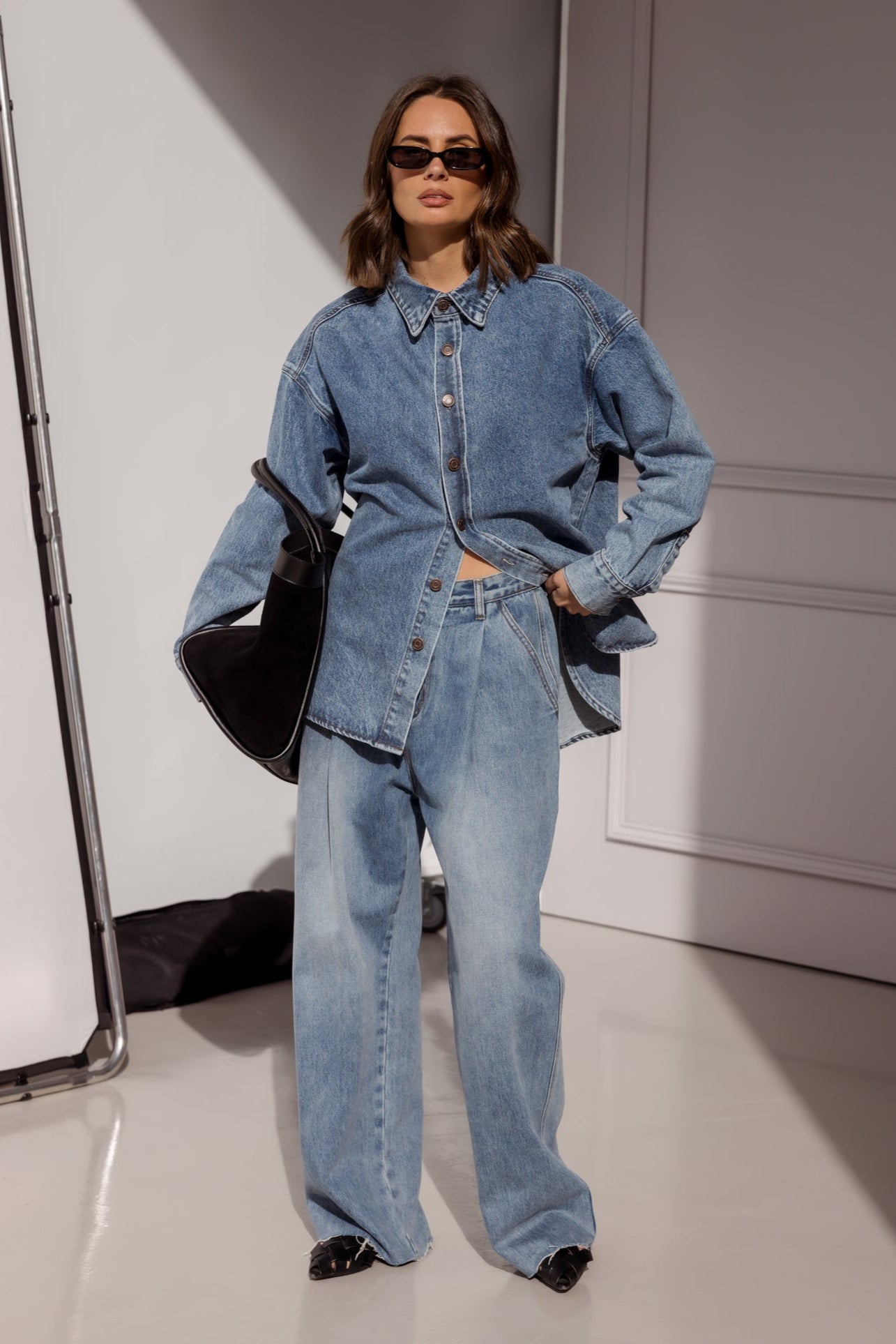 BASEN Shacket Blue Denim