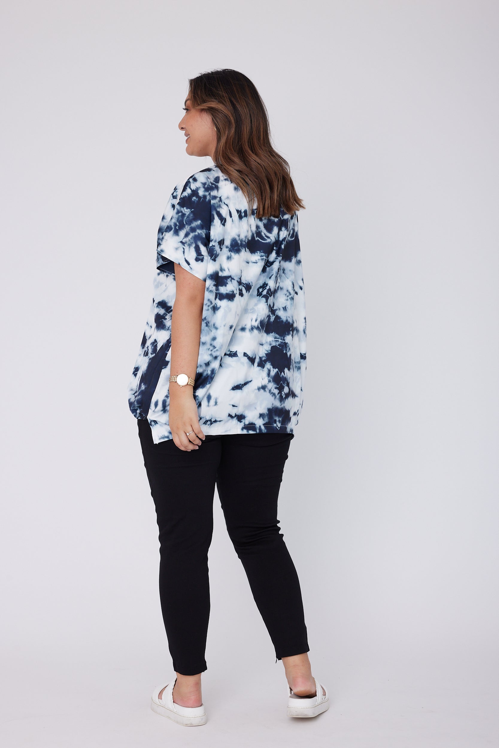 CHICAGO Blouse Navy & White