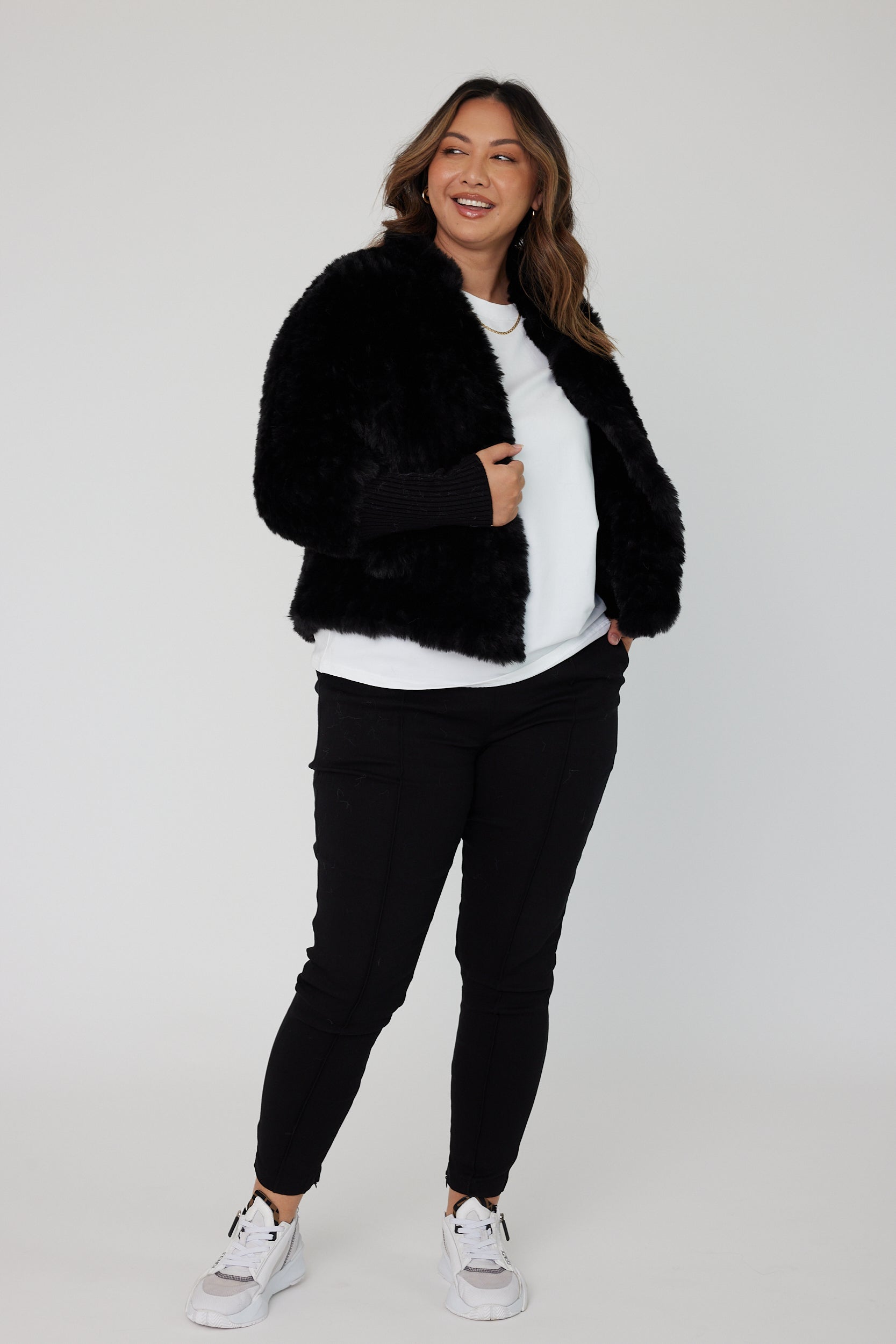 TETTO Faux Jacket Black