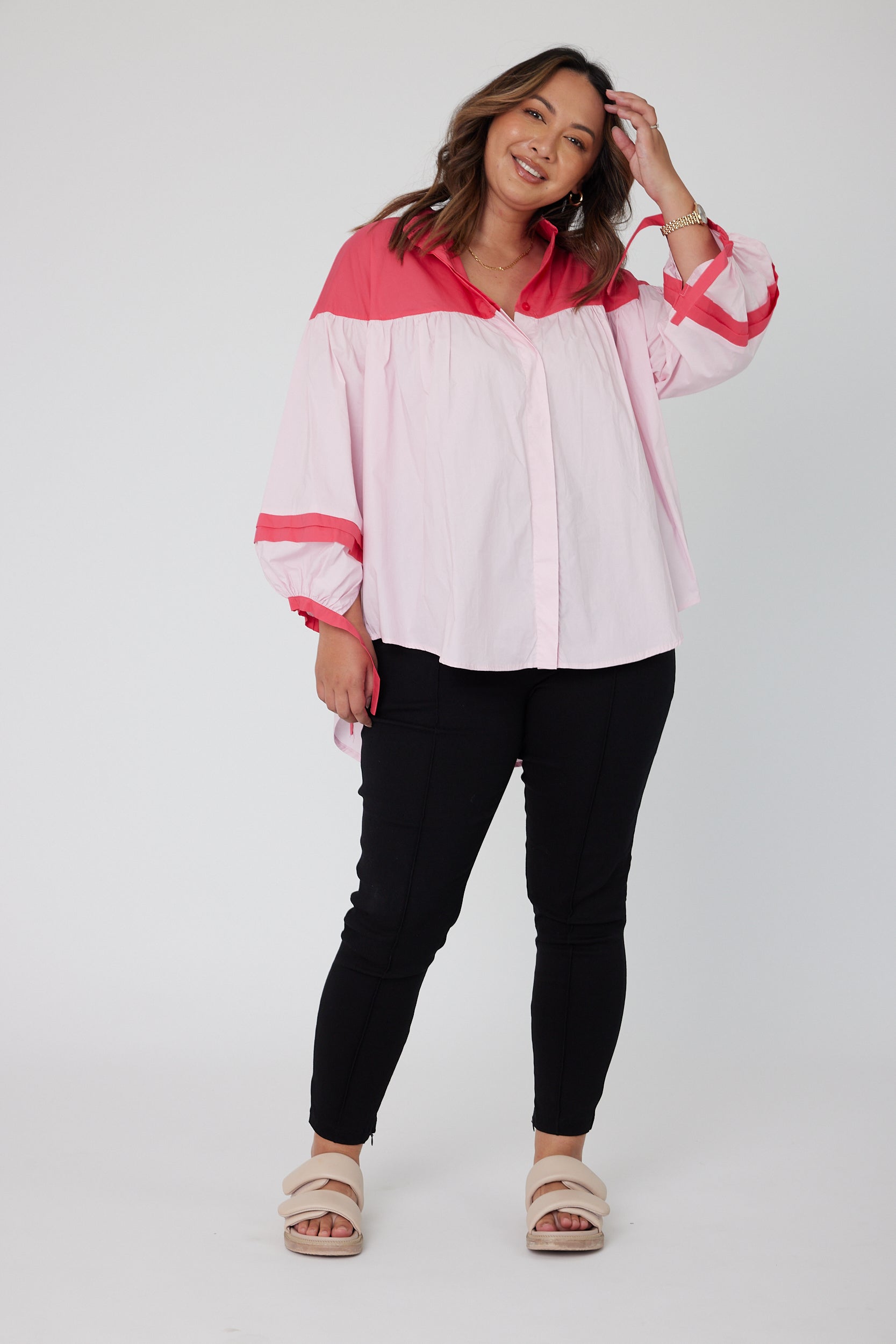 RENNOX Blouse Watermelon & Pink