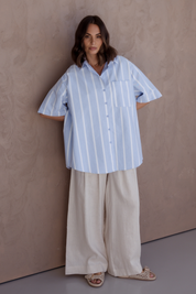 ROGUE Shirt Blue Chambray Stripe