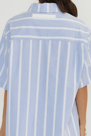 ROGUE Shirt Blue Chambray Stripe