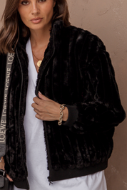 CHILLI Faux Jacket Black