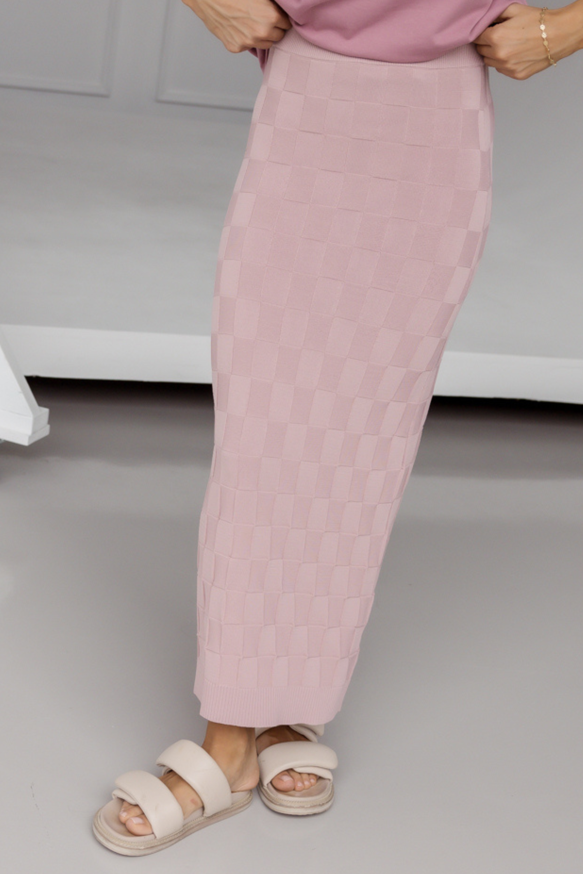 COMO Knit Skirt Dusty Pink