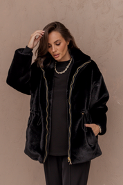RAFFERTY Faux Jacket Black