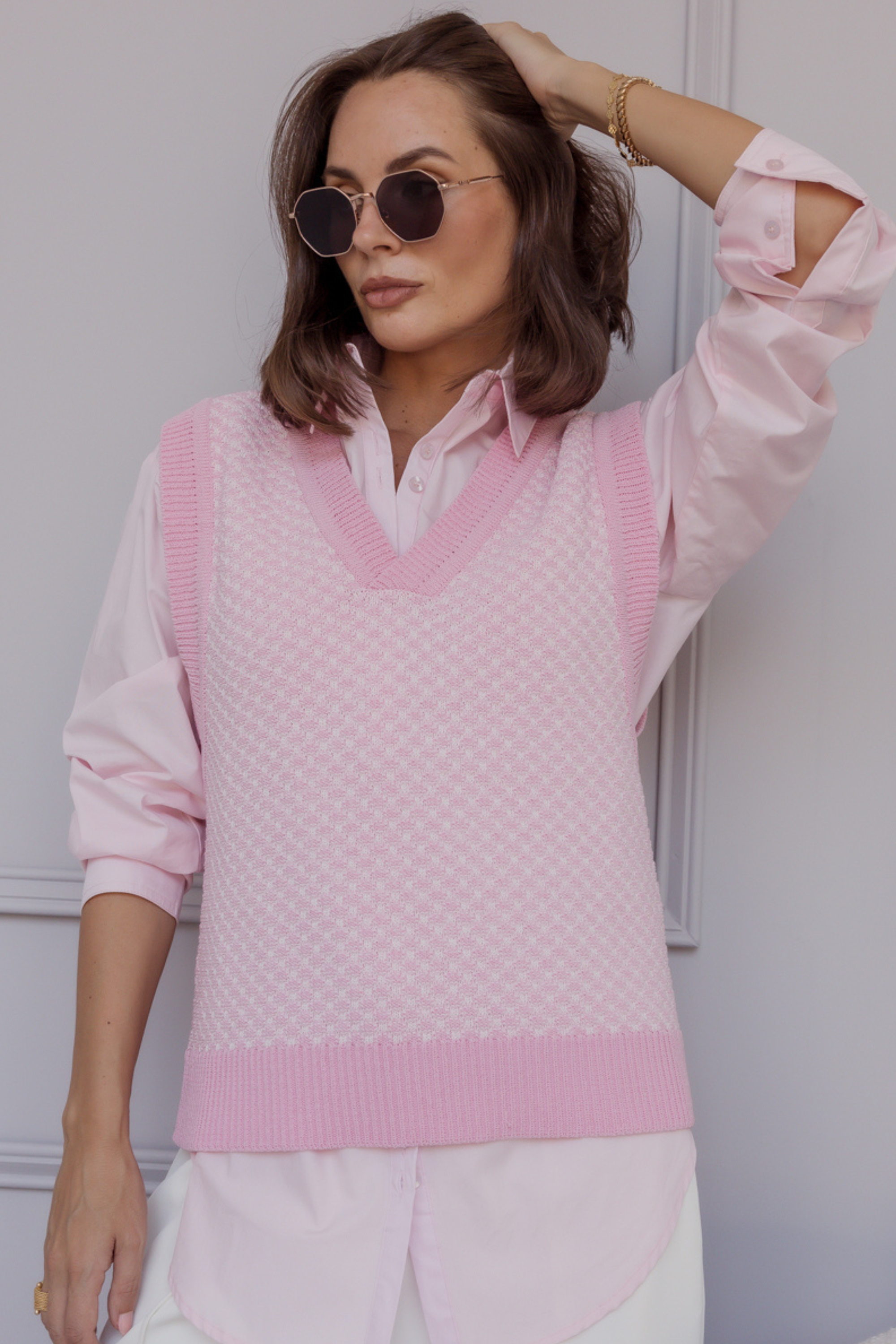 LULA Knit Vest Pink