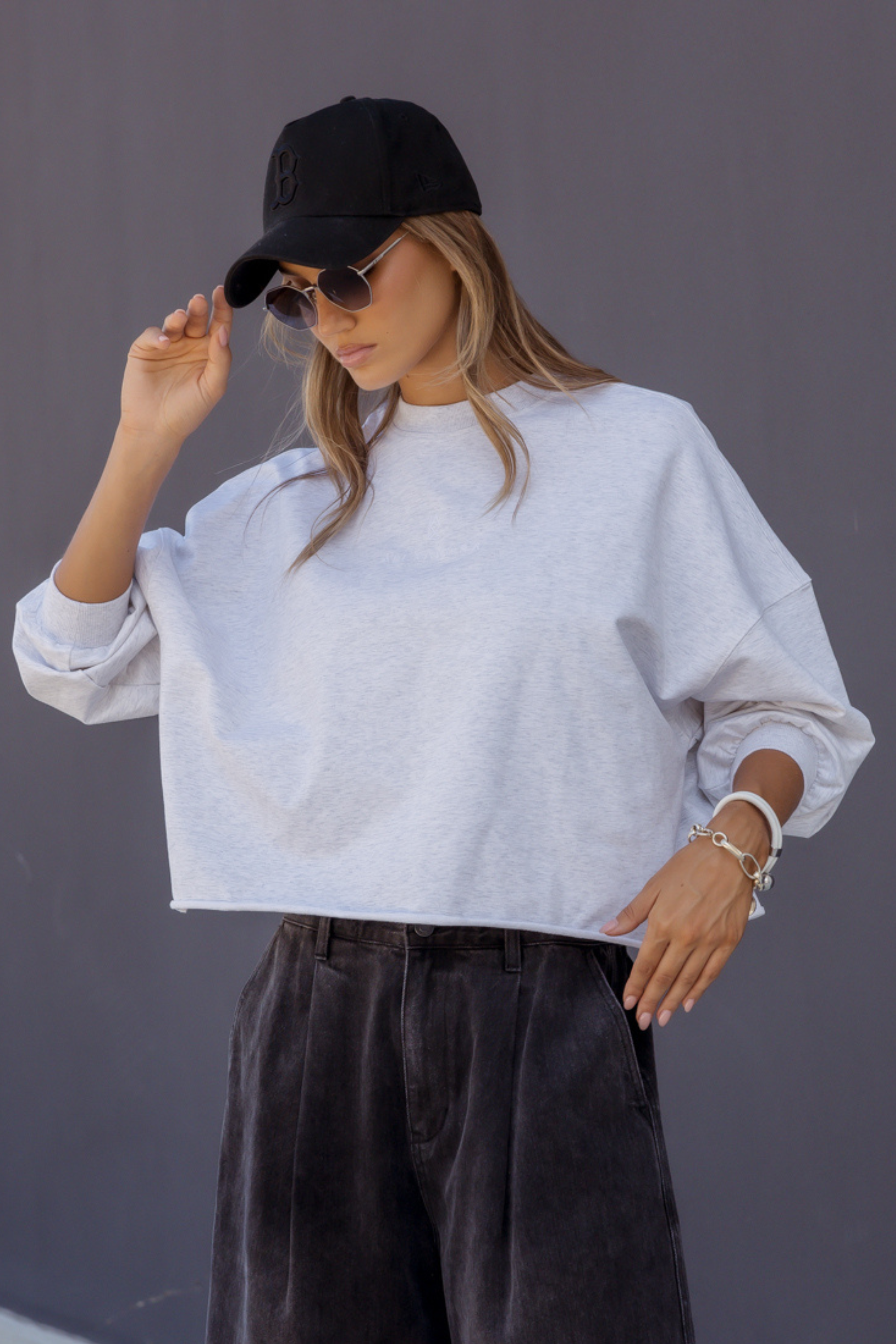 EDEN Long Sleeve Top Grey