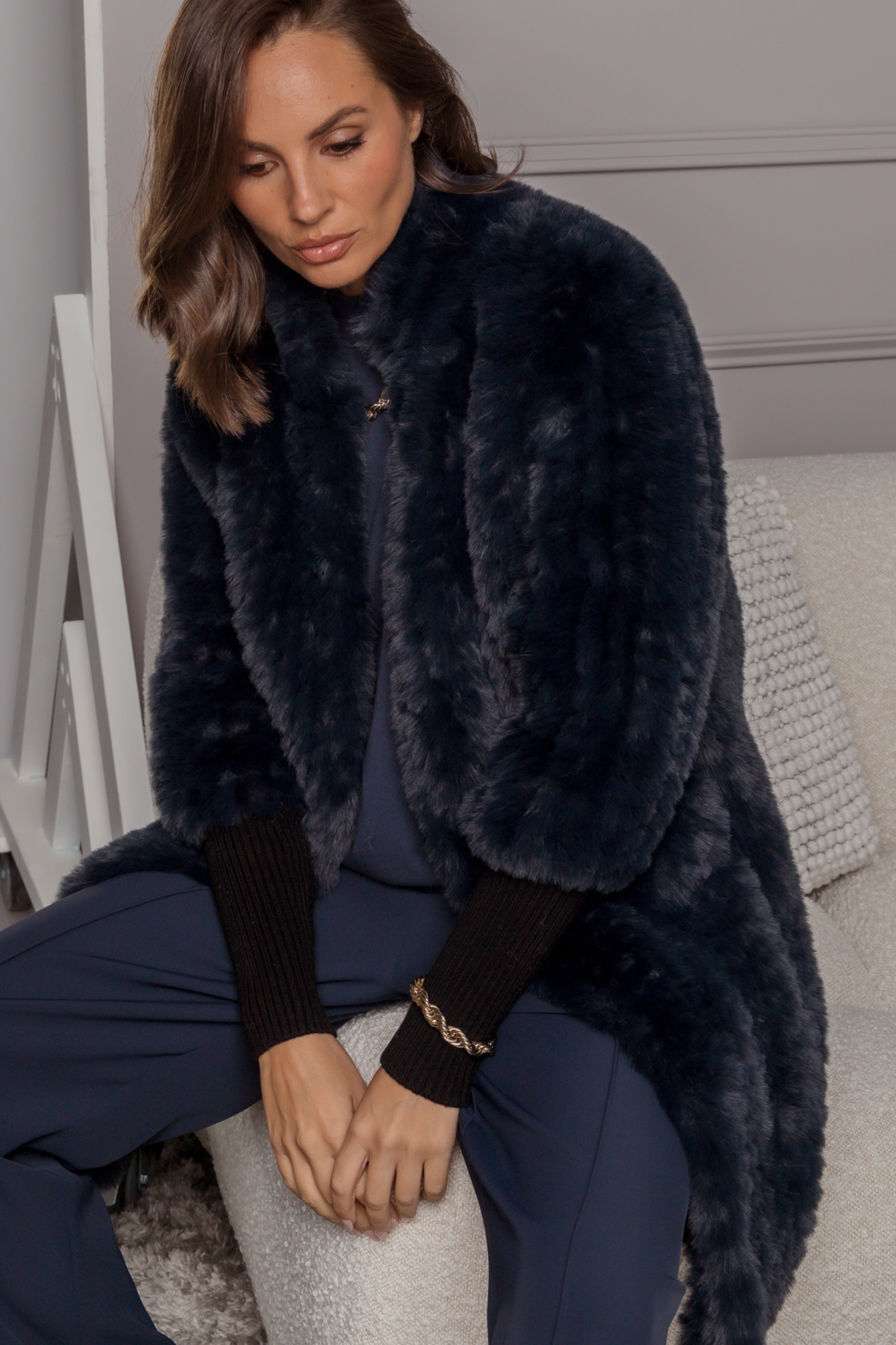 SUTTI Faux Jacket Navy