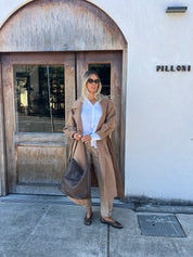 VALE Pants in Beige, relaxed barrel leg cotton twill pants by Alexandra Australia