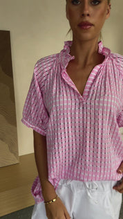 PRESTO Blouse Chequer Pink