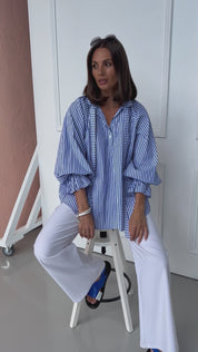 DANILL Blouse Blue Stripe