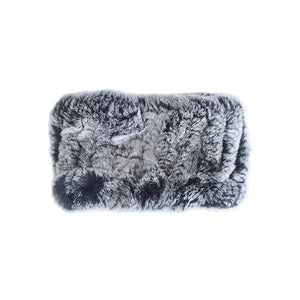 Black & White Rabbit Fur Headband