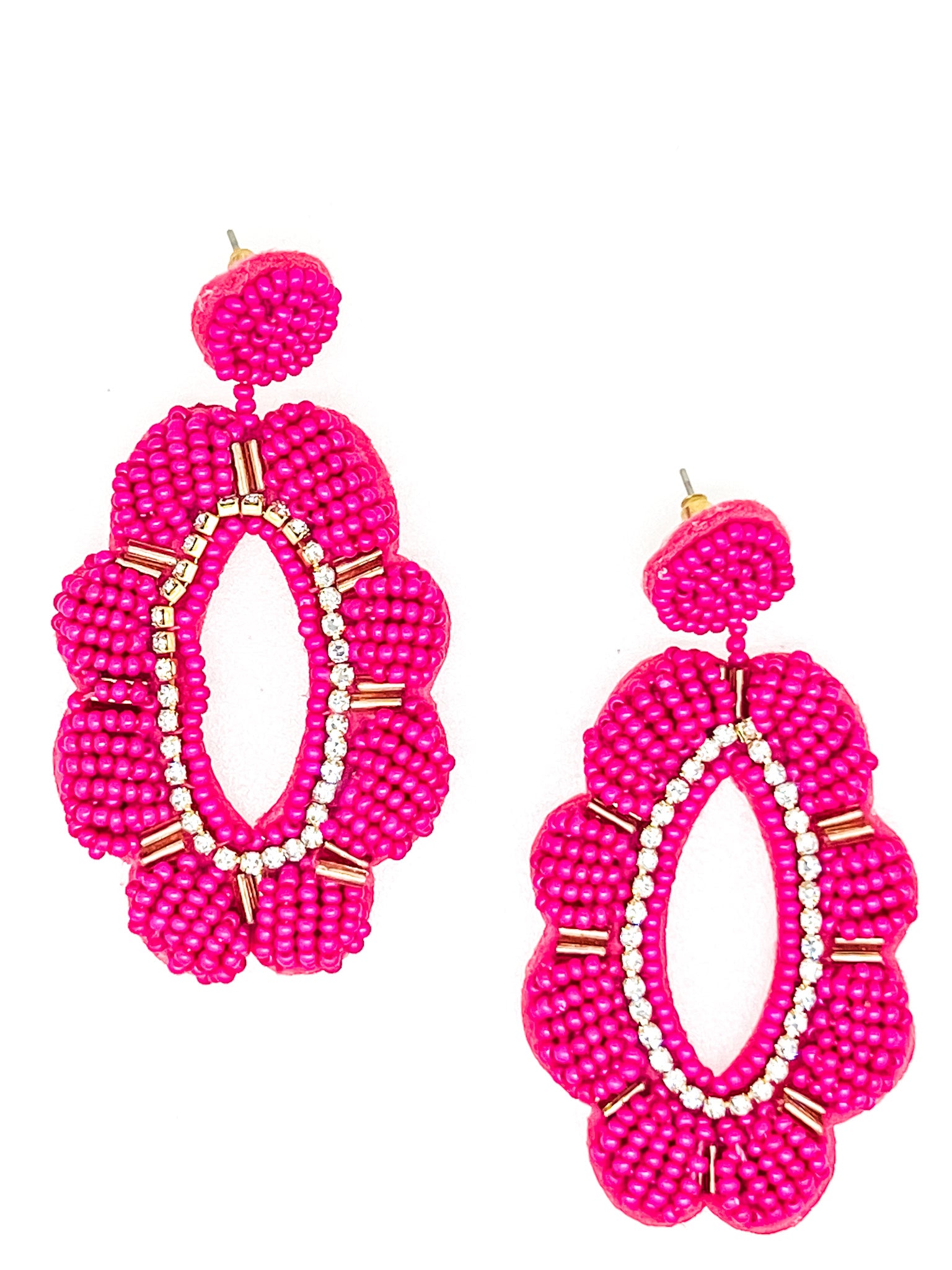 PEONY Earrings by MAYA - Hot Pink