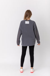 ROZEN Long Sleeve Top Dark Grey