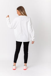 ROZEN Long Sleeve Top White
