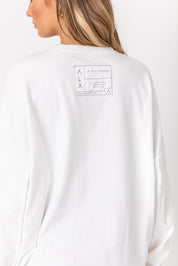 ROZEN Long Sleeve Top White
