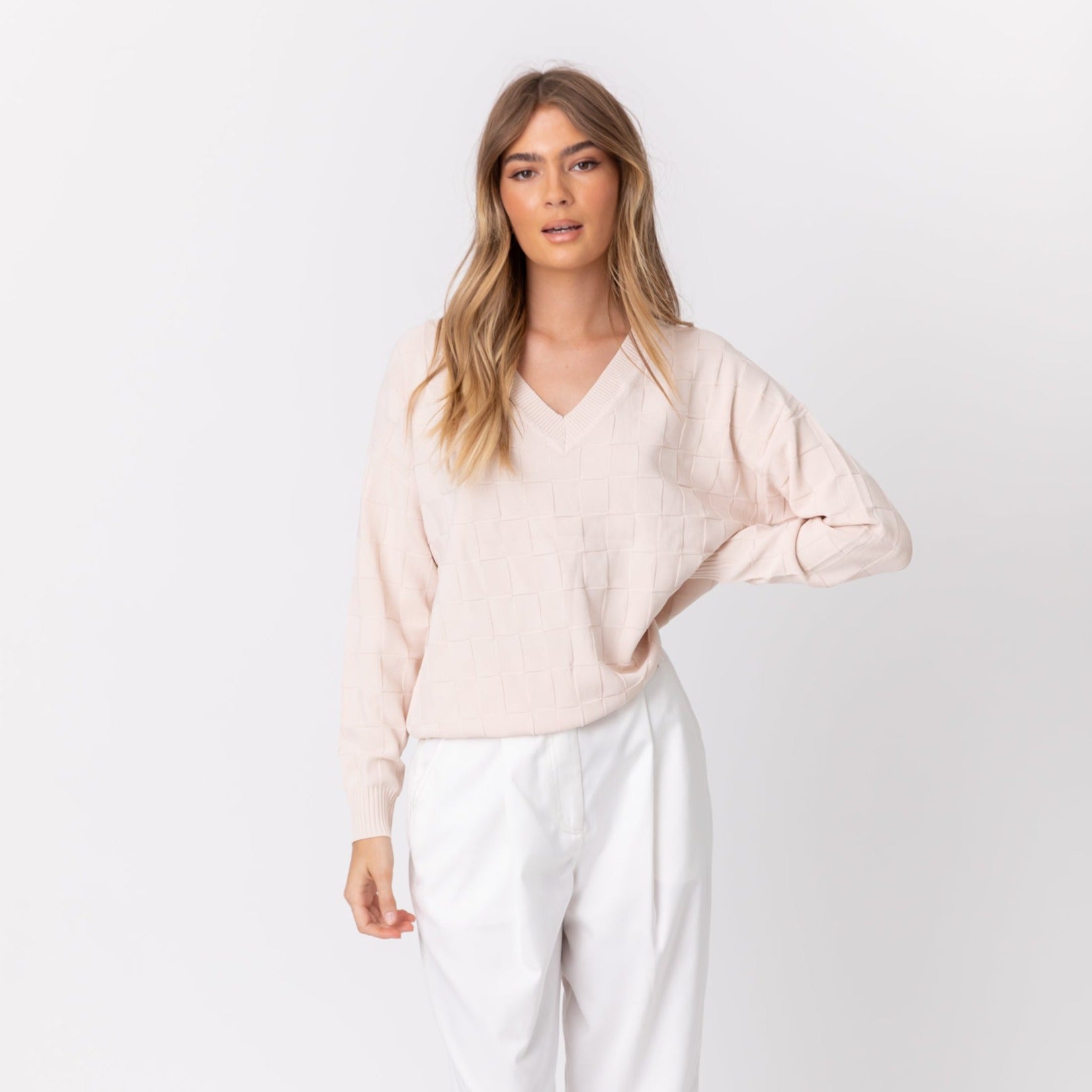 WESTLEY Knit Jumper Beige