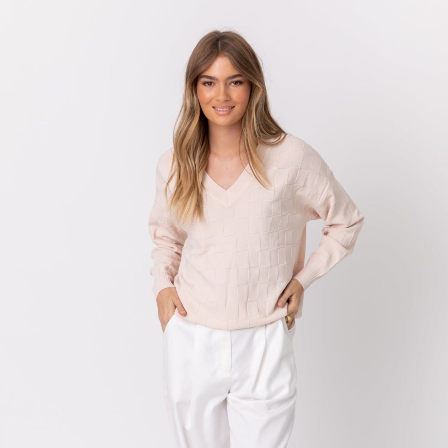 WESTLEY Knit Jumper Beige