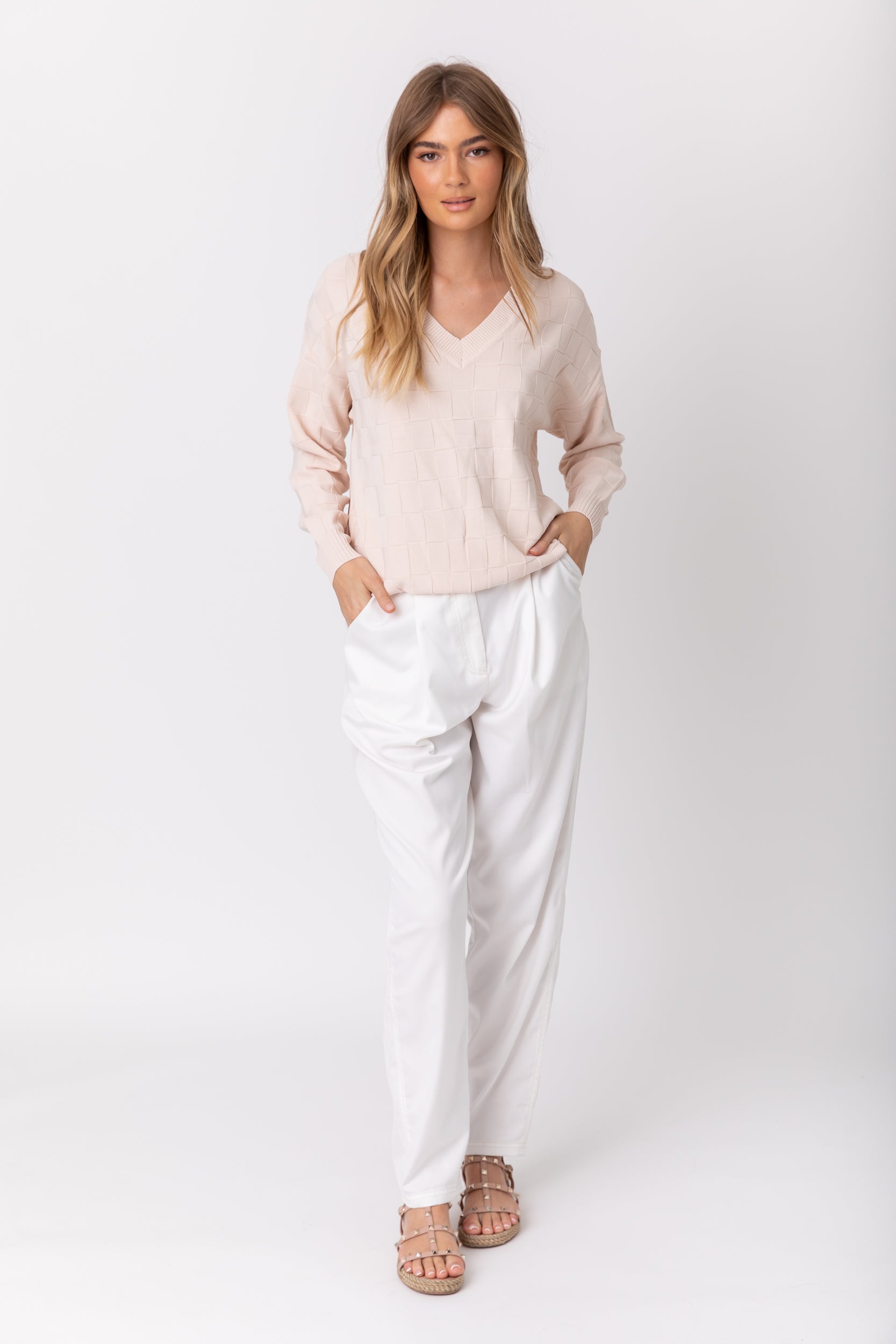 WESTLEY Knit Jumper Beige