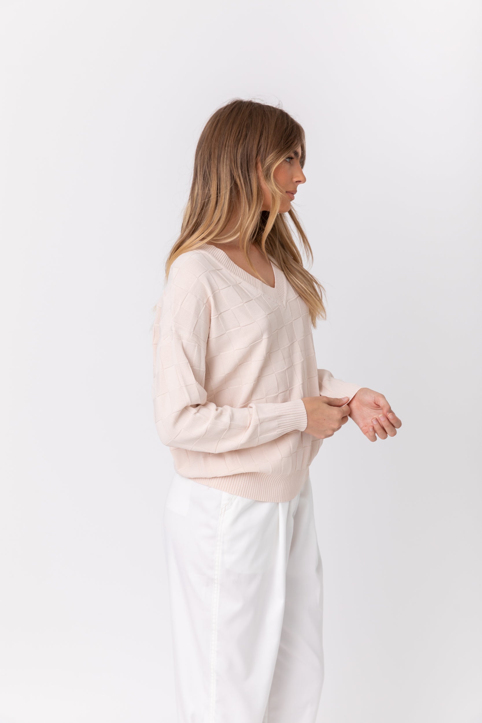 WESTLEY Knit Jumper Beige