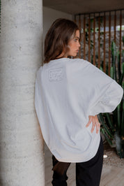 ROZEN Long Sleeve Top White