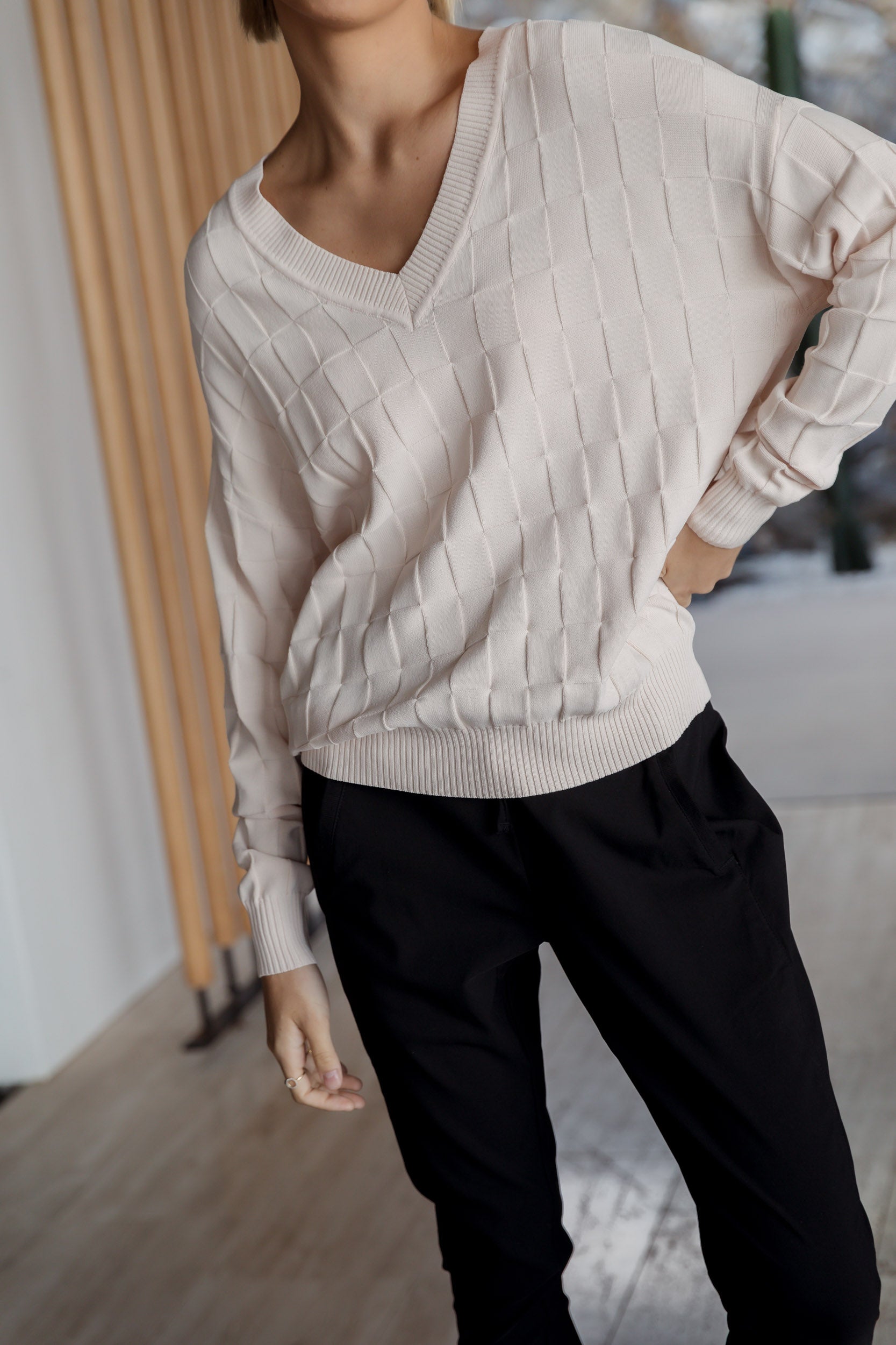 WESTLEY Knit Jumper Beige