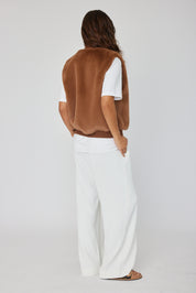 MAGDALENA Faux Vest Chestnut